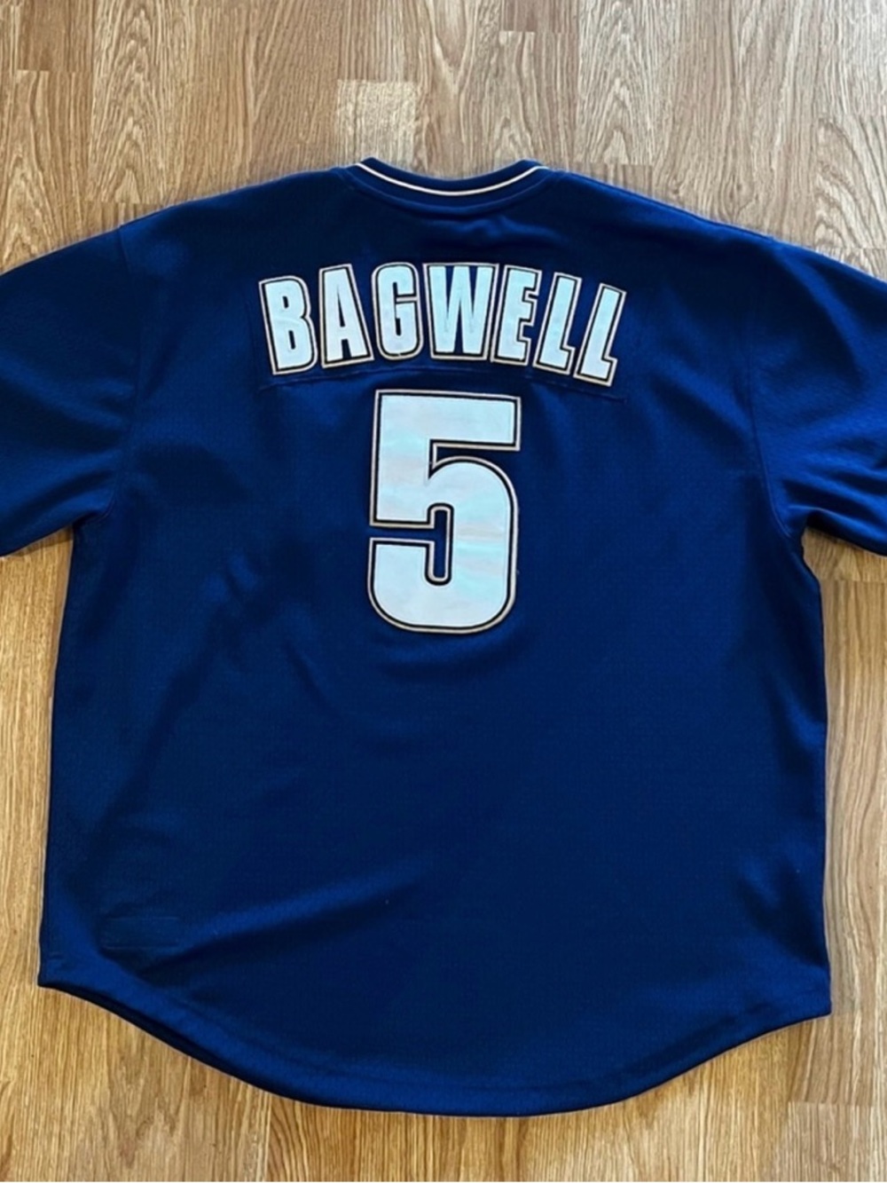 Mitchell & Ness Navy Blue Bagwell #5 Jersey